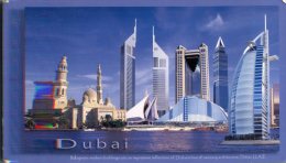 (358) UAE - Dubai Skyline + Mosque - United Arab Emirates