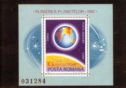 1981 - Alignament Rare Des Planetes Mi 181 Et Yv Bl 151 MNH - Ongebruikt