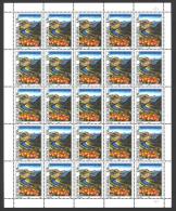 Yugoslavia 1994 Environmentalism In Montenegro Full Sheet Of 25 MNH; Mi.2669 - Unused Stamps