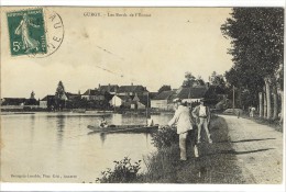 Carte Postale Ancienne Gurgy - Les Bords De L'Yonne - Pêcheurs à La Ligne - Gurgy