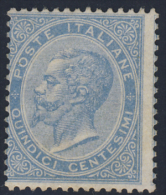 De La Rue - V.E.II - 15 C. Azzurro Celeste (sassone L18) - Mint/hinged
