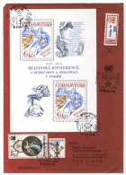 Czechoslovakia 1974 - 1978, Registered Cover To Germany, Helsinska Konference (S/S) - United Nations - Cartas & Documentos