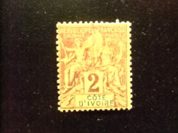 COTE D'IVOIRE COSTA DE MARFIL 1892 Colonia Francesa Yvert  Nº 2 * MH - Nuevos