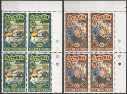 Antigua 1977 Silver Jubilee Coronation Queen Elisabeth -Blocks Of 4 - Yvert &Tellier 450a/454a  MNH** - 1960-1981 Ministerial Government