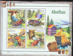 Guinea-Bissau 2009 - Block With 4 Stamps, MNH - Abeilles