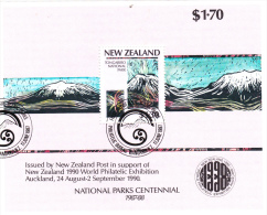 New Zealand 1987 National Park Used Mini Sheet - Gebraucht