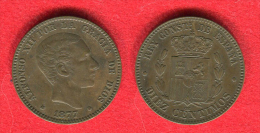 ESPAGNE - ESPAÑA - SPAIN - ALFONSO XII - 10 CENTIMOS 1877OM - SUPERBE - Other & Unclassified