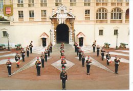 CP - PHOTO - MONACO -  MONTE CARLO - LA FANFARE DE LA COMPAGNIE DES CARABINIERS DE S. A. S. LE PRINCE SOUVERAIN DE MONAC - Palacio Del Príncipe