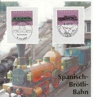 2007 Spanische Brötli-Bahn Gedenkfolder - Storia Postale