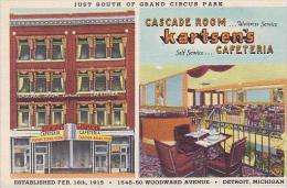 Michigan Detroit Kartsen's Cafeteria Cascade Room 1946 - Detroit