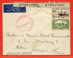 ALGERIE LETTRE CENSUREE DE 1940 DE CONSTANTINE POUR AVEYRON FRANCE - Covers & Documents