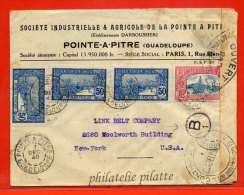 GUADELOUPE LETTRE CENSUREE DE 1940 DE POINTE A PITRE POUR NEW YORK ETATS-UNIS - Lettres & Documents