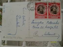 7.11.1949 Cartolina Tariffa Per Interno Coppia Lire 3  Concilio Tridentino - Cartas & Documentos
