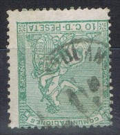 Sello 10 Cts Verde Alegoria España 1873, Fechador AMBULANTE, Num 133 º - Oblitérés