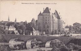 Cp , 72 , SOLESMES , Abbaye Des Bénédictins Et Le Pont - Solesmes