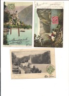 $3-2885 SVIZZERA CASTAGNOLA TICINO 3 CARDS TO ITALY VIAGGIATE 1903-06. - Agno