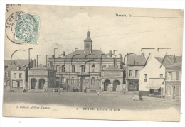 Denain (59) : La Mairie En 1905 (animé). - Denain