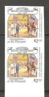 St Vincent Grenadines 1988 Explorers Stanley Livingstone $2  Imperforate Proofs In Vertical Pair  MNH - St.-Vincent En De Grenadines