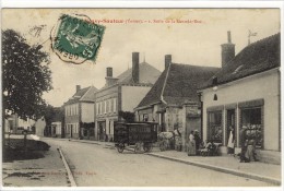 Carte Postale Ancienne Neuvy Sautour - Suite De La Grande Rue - Chapellerie, Attelage - Neuvy Sautour
