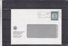 Ski - Liechtenstein - Lettre De Service De 1986 - Storia Postale