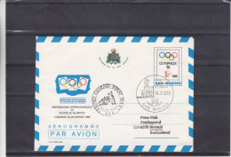 Jeux Olympiques - Exposition Philatélique - Saint Marin - Aérogramme  De 1985 - Expédié Vers La Suisse - Sirnach - Storia Postale