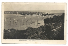 Perth (Australie-, Western Australia)  : View Flight Swan River From King´s Park, Ship En 1951 (lively). - Perth