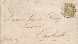 939/20 --  Lettre TP 32 CHARLEROI 1878 Vers CHARLEVILLE Ardennes - Marque De Passage FRANCE PAR EST 4 - Bureaux De Passage