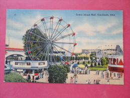 Ohio > Cincinnati   -- Cony Island Mall  Ferris Wheel   Linen  Not Mailed --  -ref 959 - Cincinnati