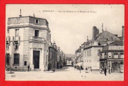 CPA: Banque -  Epernay (Marne) - Rue De Chalons Et La Banque De France - Banques