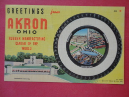 OH - Ohio > Akron  Greetings  From  Linen   Goodyear Tire 1949 --  -ref 959 - Akron