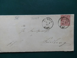 50/037   LETTRE   1871   SIESSEN - Storia Postale