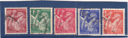 FRANCE   1939-41  Y.T. N° 431 à 435  Oblitéré - 1939-44 Iris