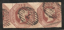 GRAN BRETAÑA 1847/54 - Yvert #6 (En Fragmento) - VFU - Used Stamps