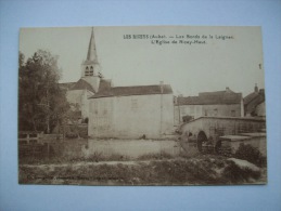 Ma Réf: 72-3-19.            LES RICEYS     Les Bords De La Laignes - L'Eglise De Ricey-Haut. ( Brunâtre ). - Les Riceys