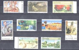 Australia 1970s-2000s 9 High Value Stamps $1 - $10 Used - Verzamelingen