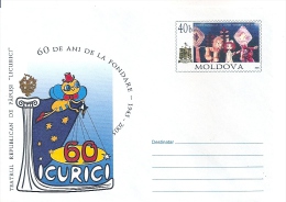 PUPPETS, POUPPES, COVER STATIONERY, ENTIERE POSTAUX, 2005, MOLDOVA - Marionnetten