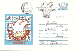 OLYMPIC GAMES, JEUX OLYMPIQUES, COVER STATIONERY, ENTIERE POSTAUX, 1988, ROMANIA - Summer 1988: Seoul