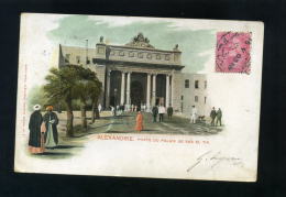 S4369 CARTOLINA EGITTO ALESSANDRIA  ALEXANDRIE PORTE DU PALAIS DE RAS EL TIN  VIAGGIATA PER ITALIA FP. V. - Alexandrië