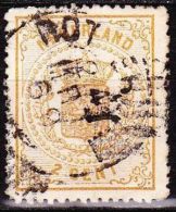 1869-1871 Wapenzegels 2 Cent Geel Lijntanding 14 Kleine Gaten NVPH 17 A - Used Stamps