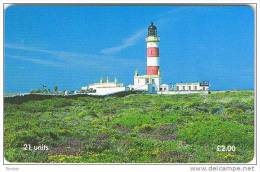 Isle Of Man, MAN 137, 2 £, Point Of Ayre, Lighthouse, 2 Scans . - Isla De Man