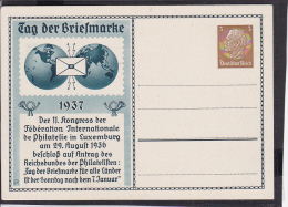 A19 /  Ganzsache Deutsches Drittes Reich Privatganzsache  / Tag Der Briefmarke , Luxemburg 1937 - Stamped Stationery