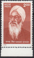 India MNH 1998, Nanak Singh, Writer, - Ongebruikt