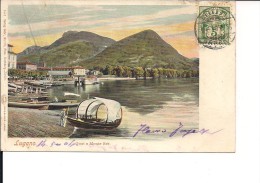 $3-2950 SVIZZERA Lugano Porto CARD TO ITALY VIAGGIATA Primi '900. - Port