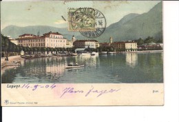 $3-2955 SVIZZERA Lugano Porto CARD TO ITALY VIAGGIATA Primi '900 - Port