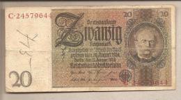 Germania - Banconota Circolata Da 20 Marchi P-181a/1 - 1929 #17 - 20 Mark