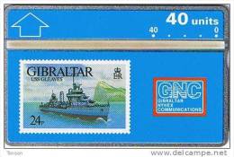 Gibraltar, GIB-25, Uss Gleaves, Ship 40u.  Mint. - Gibilterra