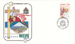 1428 (Yvert Sur FDC Illustrée Commémorant Le Voyage Du Pape Jean-Paul II à Recife (Penambouc) Au Brésil - 1980 - FDC