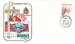 1428 (Yvert) Sur FDC Illustrée Commémorant Le Voyage Du Pape Jean-Paul II à Manaus (Amazonas) Au Brésil - 1980 - FDC