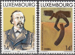 Luxembourg 1991 Michel 1275 - 1276 Neuf ** Cote (2008) 2.00 Euro Edmond De La Fontaine - OGBL - Nuovi