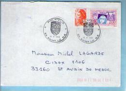 France Lettre Philatélie Saint Lô CAD 19-03-1990 / Tp 2529 Philex Jeunes 88 Nevers & Liberté 2182 - Briefe U. Dokumente